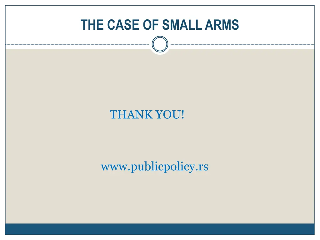 the case of small arms