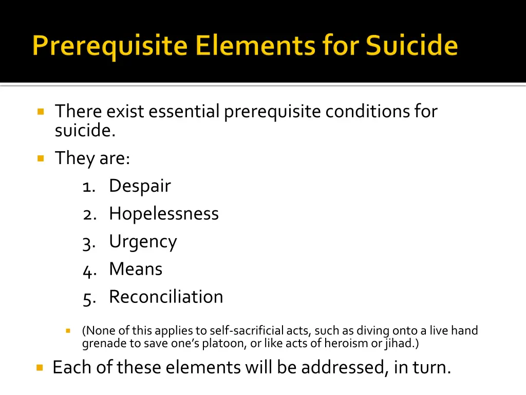 there exist essential prerequisite conditions