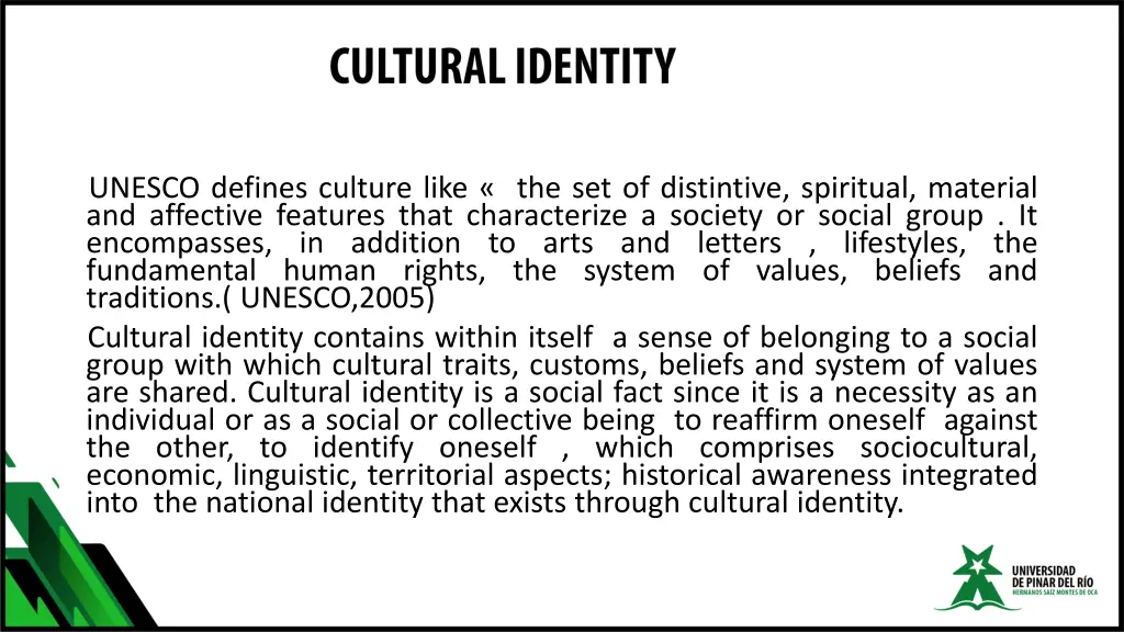 unesco defines culture like the set of distintive