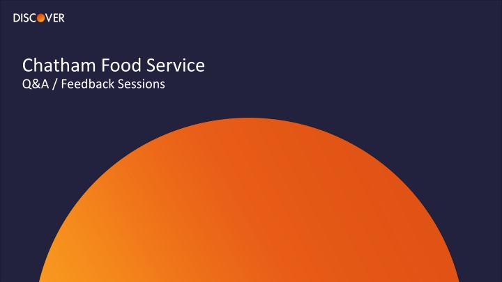 chatham food service q a feedback sessions