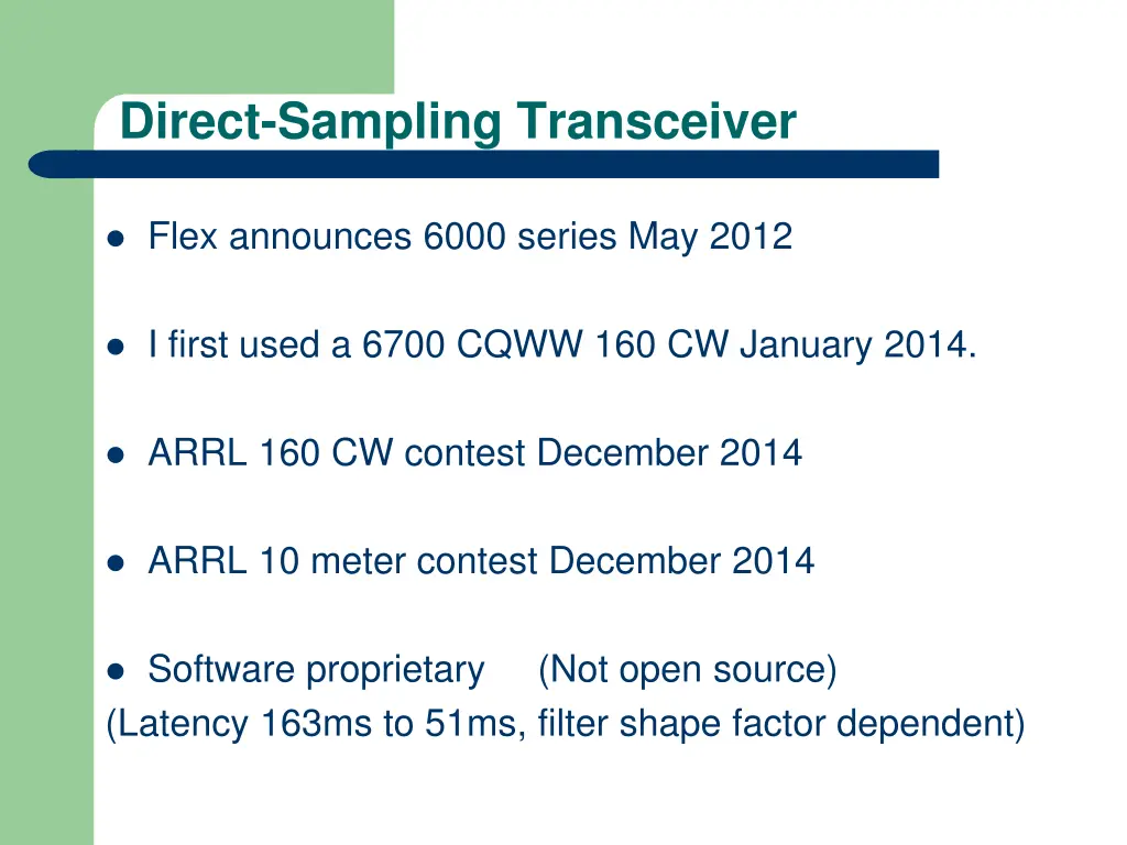 direct sampling transceiver