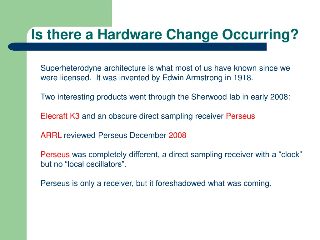 is there a hardware change occurring