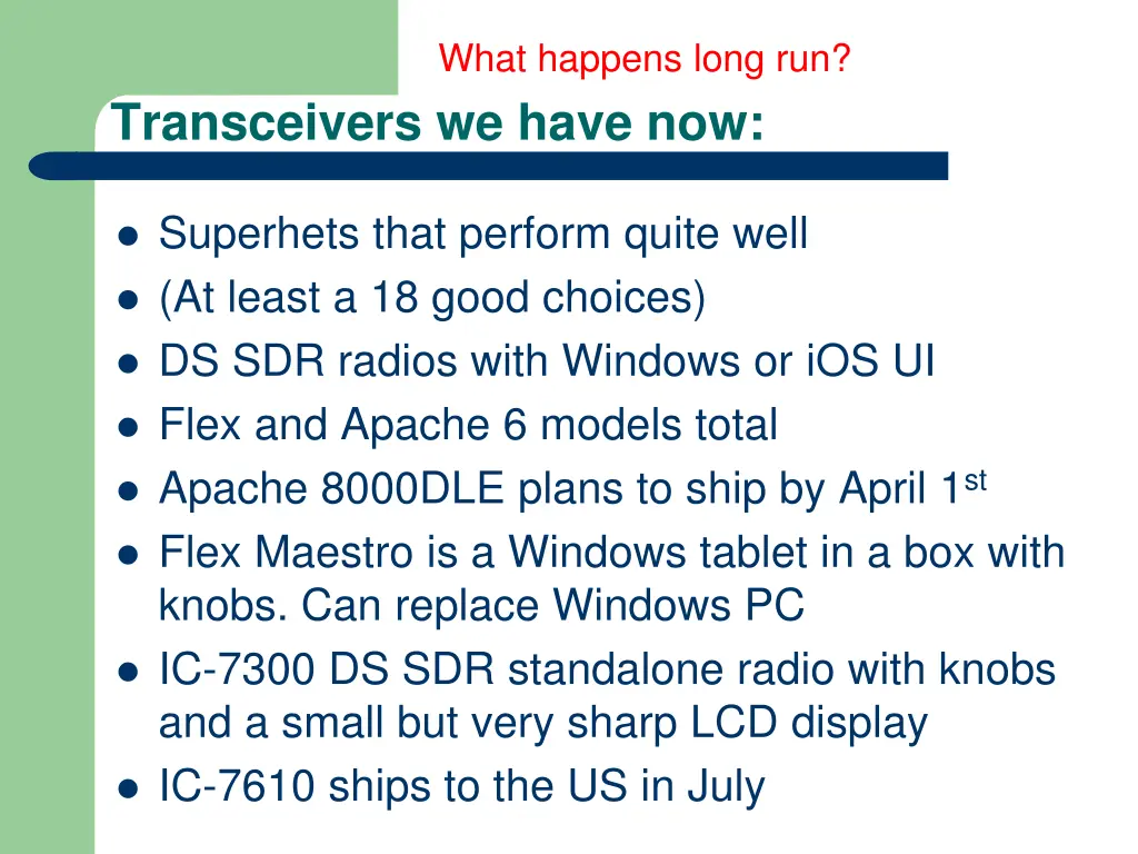 what happens long run