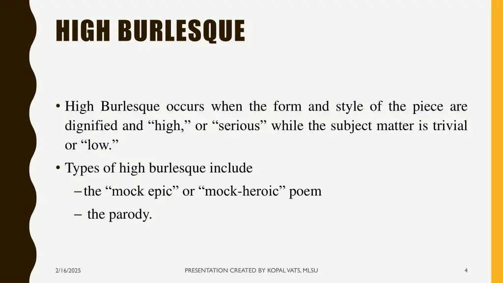 high burlesque