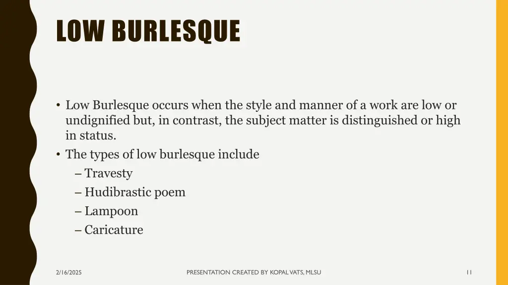 low burlesque