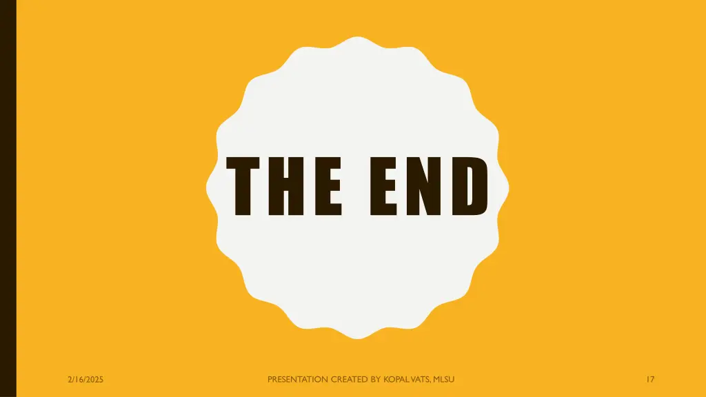the end