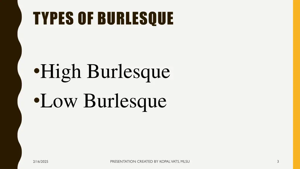 types of burlesque