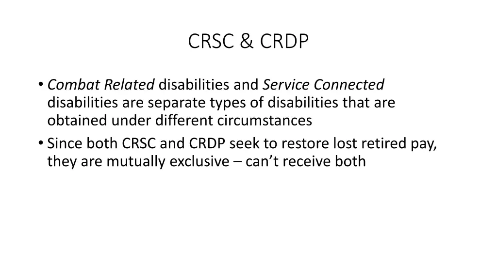 crsc crdp