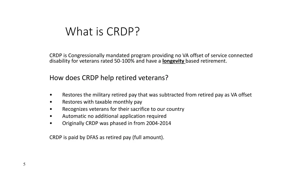 what is crdp