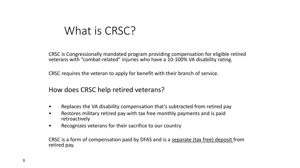 what is crsc