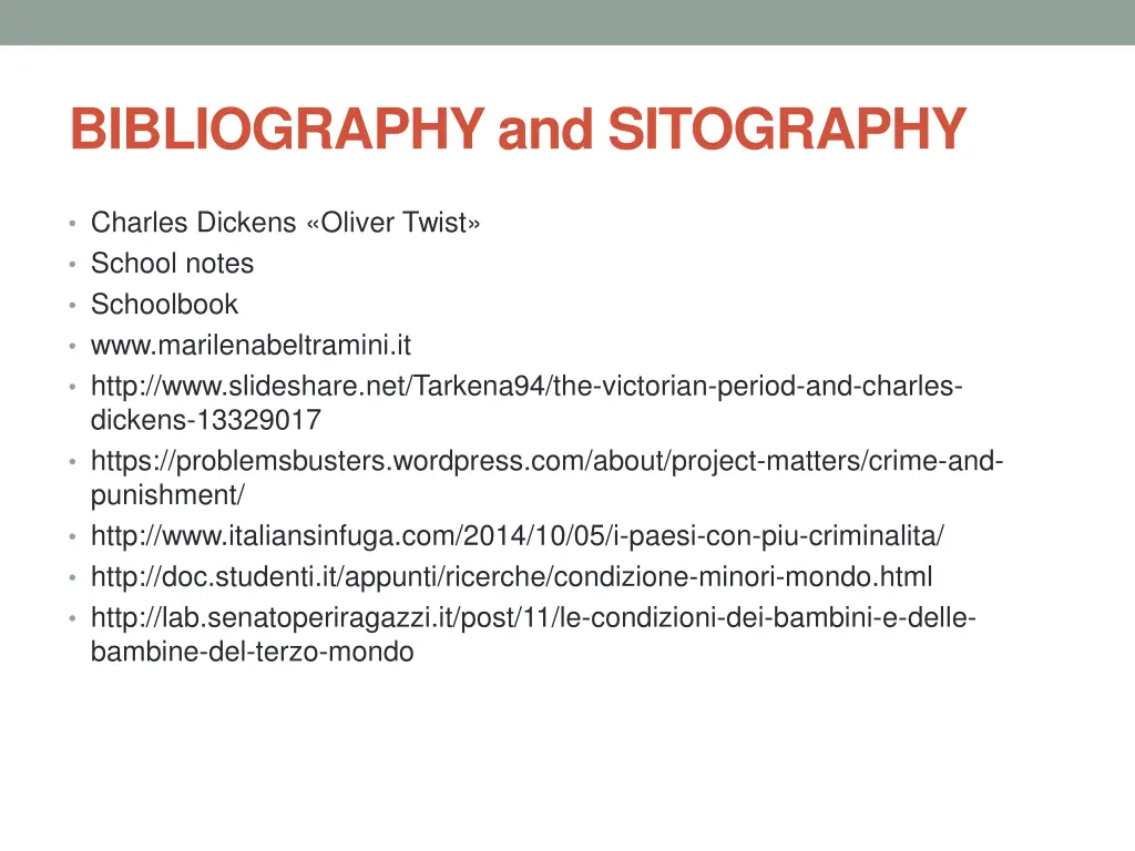 bibliography and sitography
