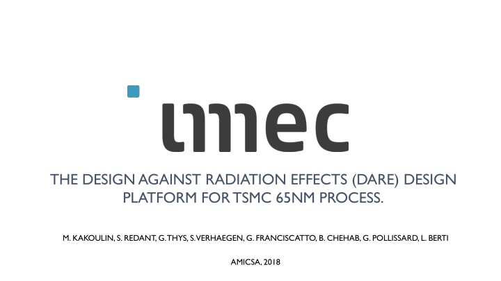 the design against radiation effects dare design