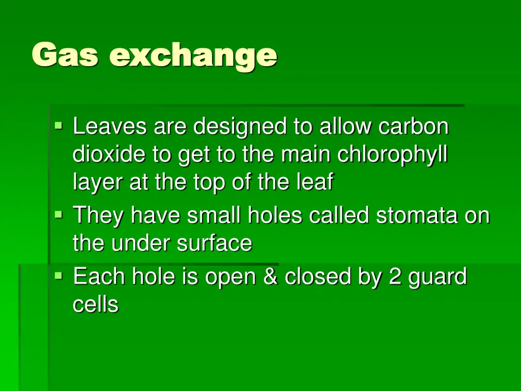 gas exchange gas exchange