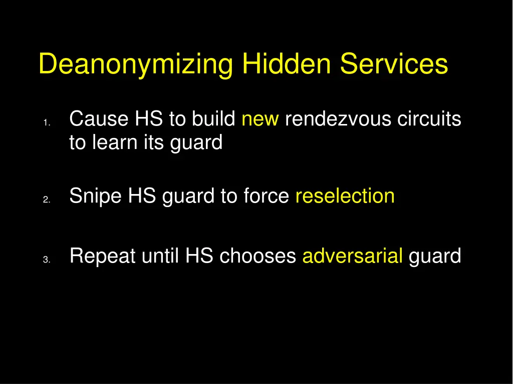 deanonymizing hidden services