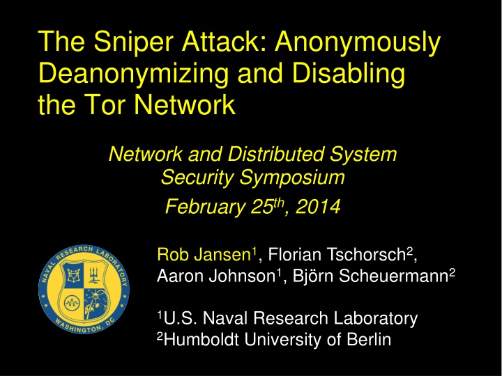 the sniper attack anonymously deanonymizing
