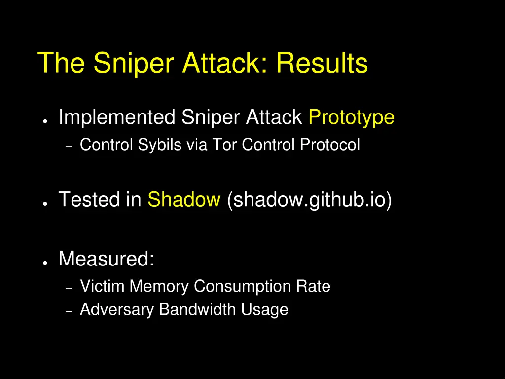 the sniper attack results