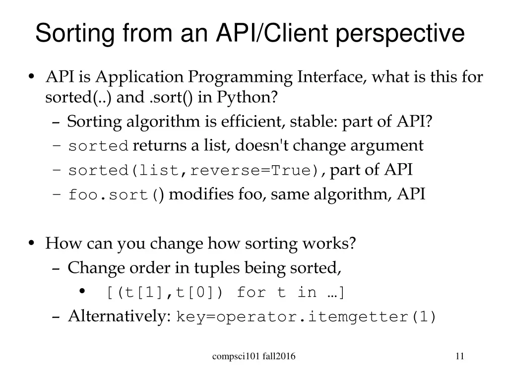 sorting from an api client perspective