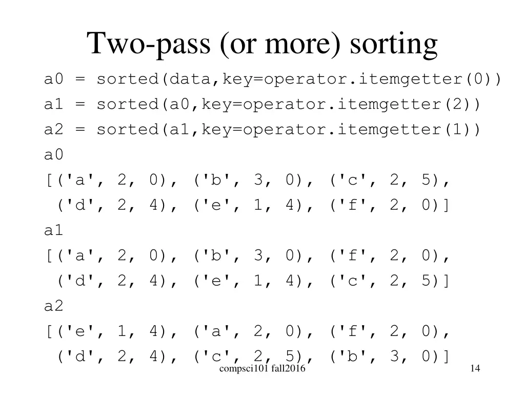 two pass or more sorting 1
