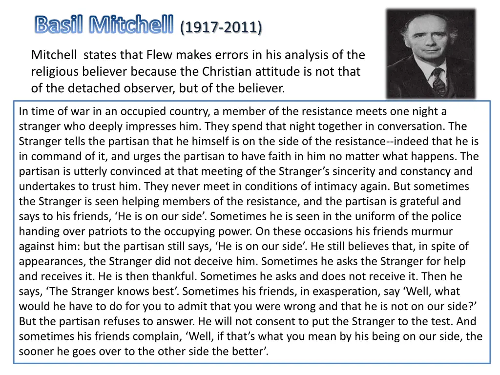 basil mitchell 1917 2011