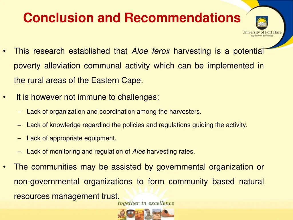 conclusion and recommendations