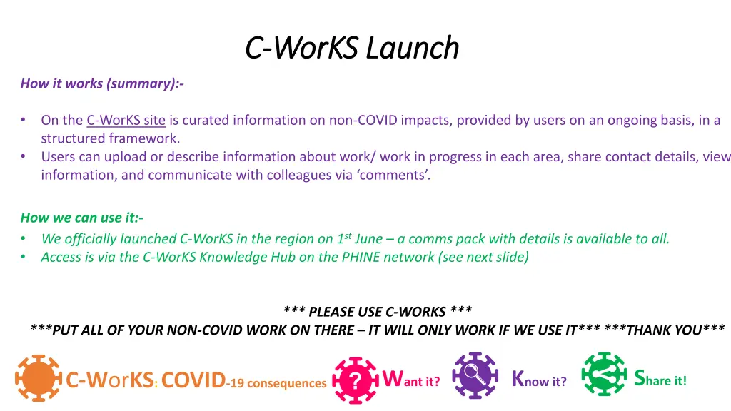 c c works launch works launch