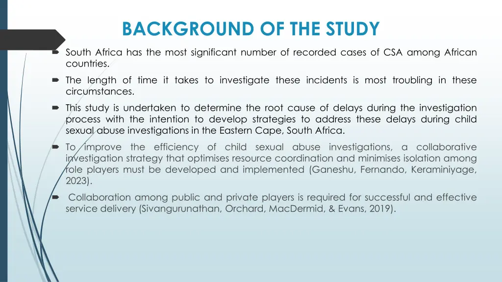background of the study