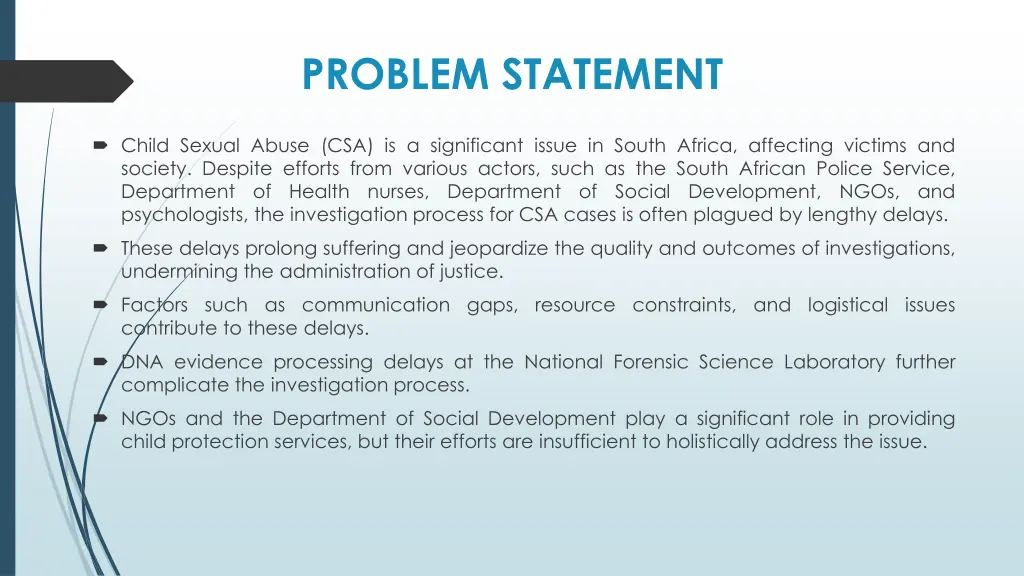 problem statement