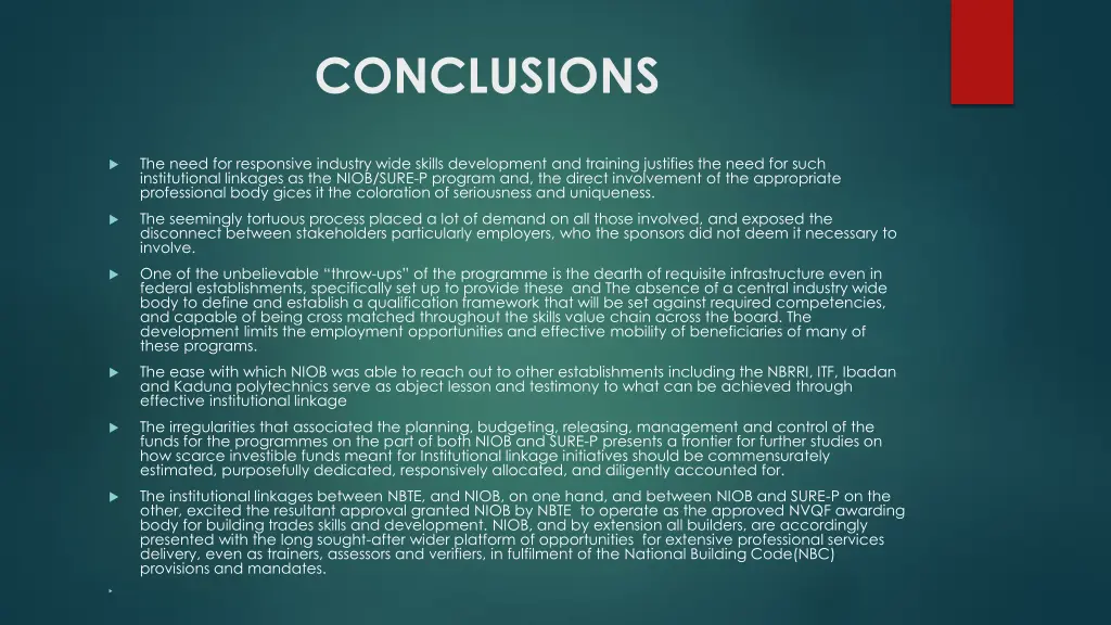 conclusions