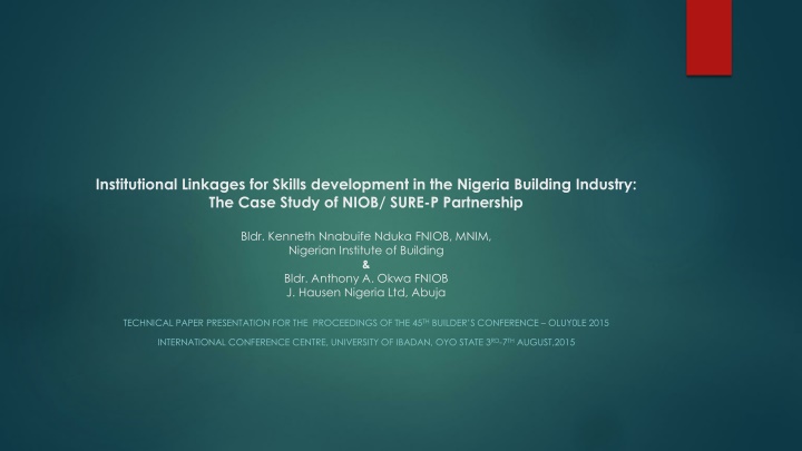 institutional linkages for skills development