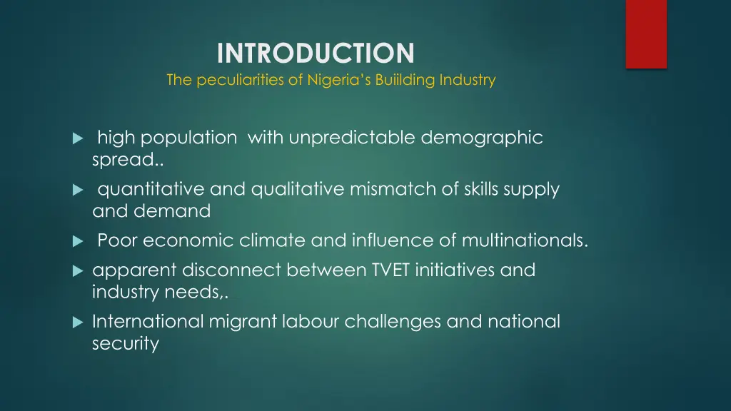introduction the peculiarities of nigeria