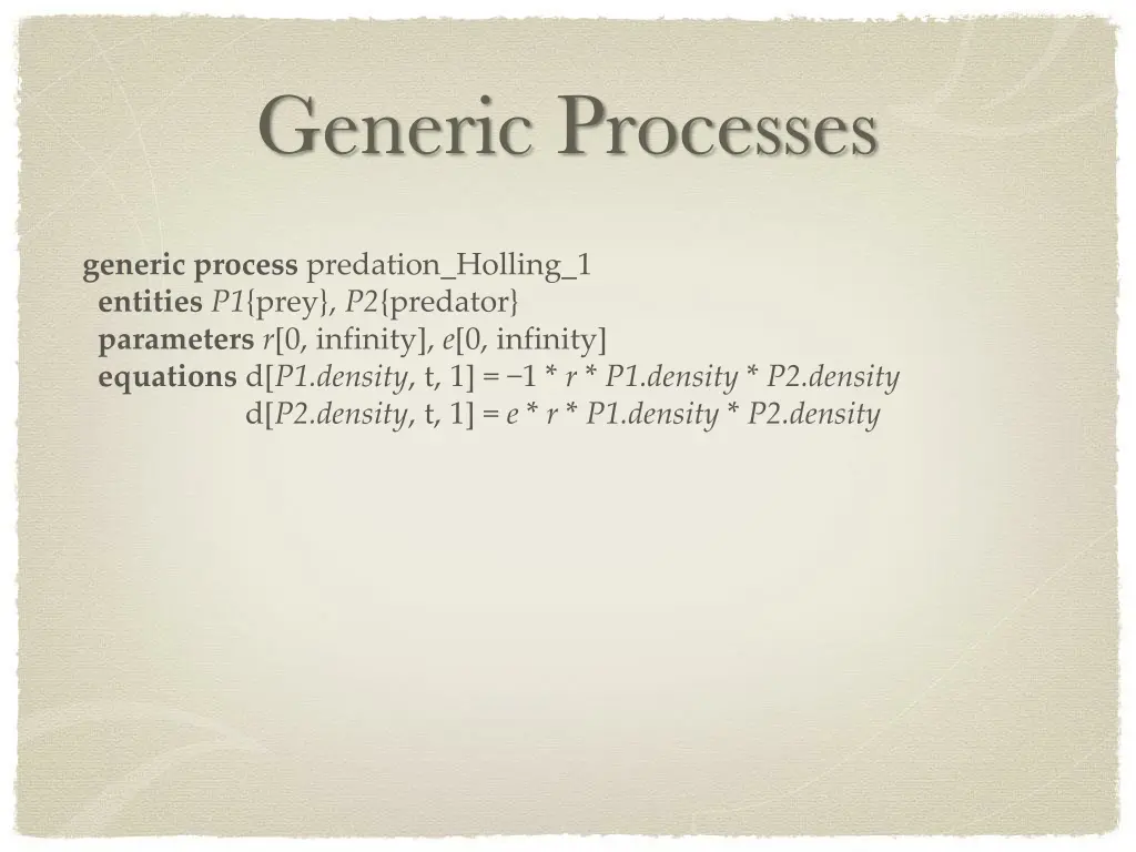 generic processes
