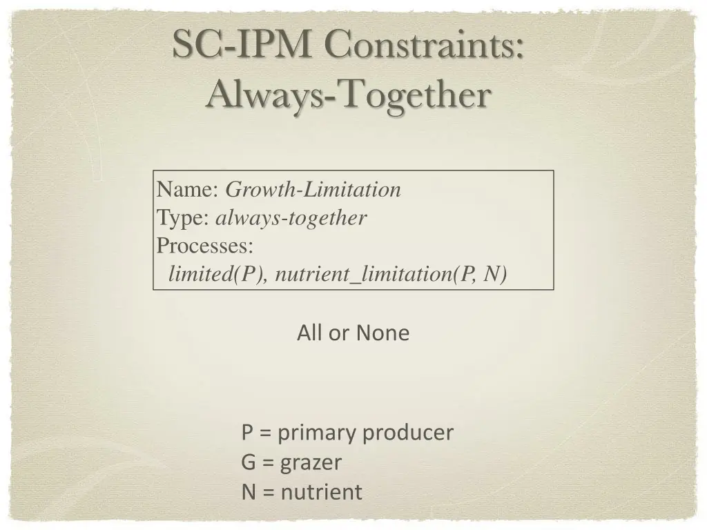 sc ipm constraints always together