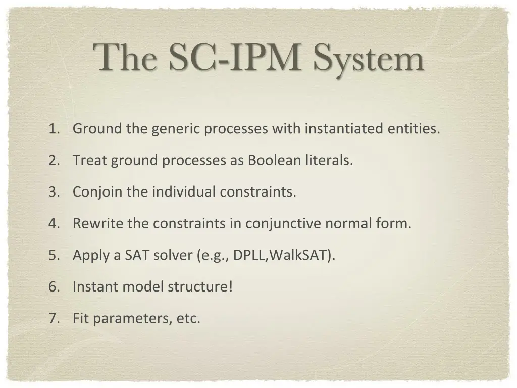 the sc ipm system