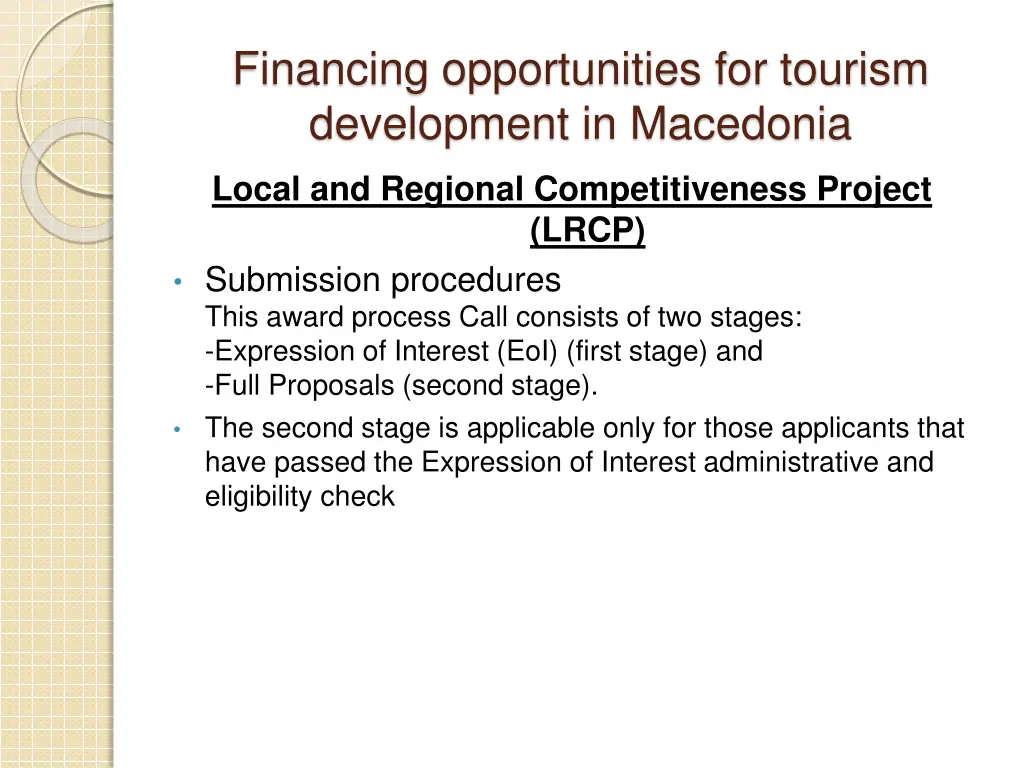 financing opportunities for tourism development 5