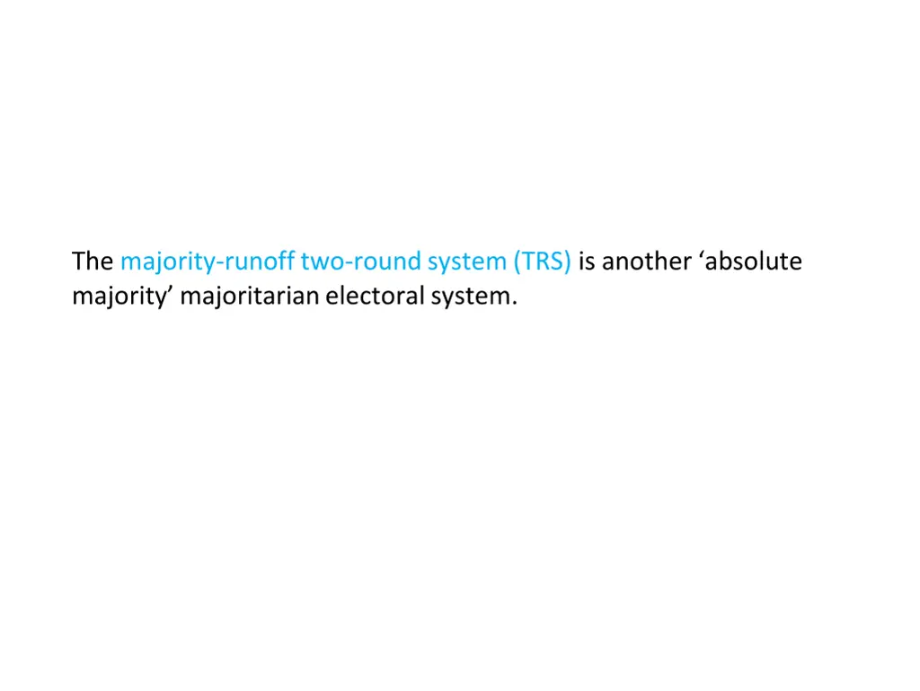 the majority runoff two round system