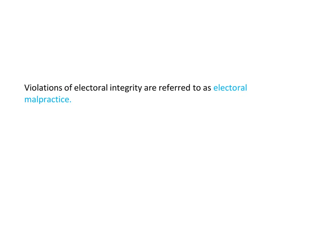 violations of electoral integrity are referred