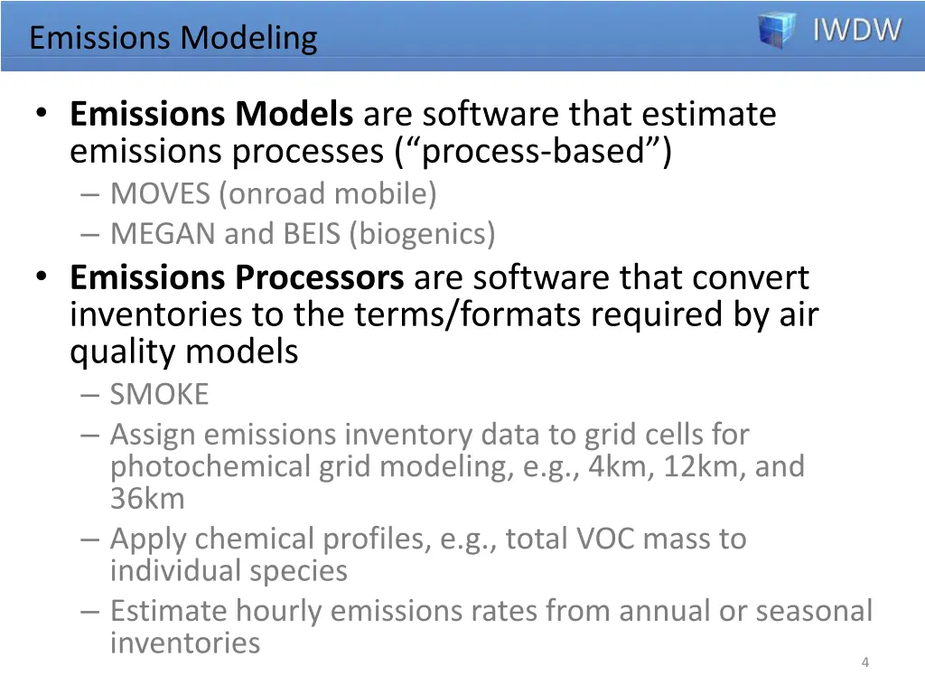 emissions modeling