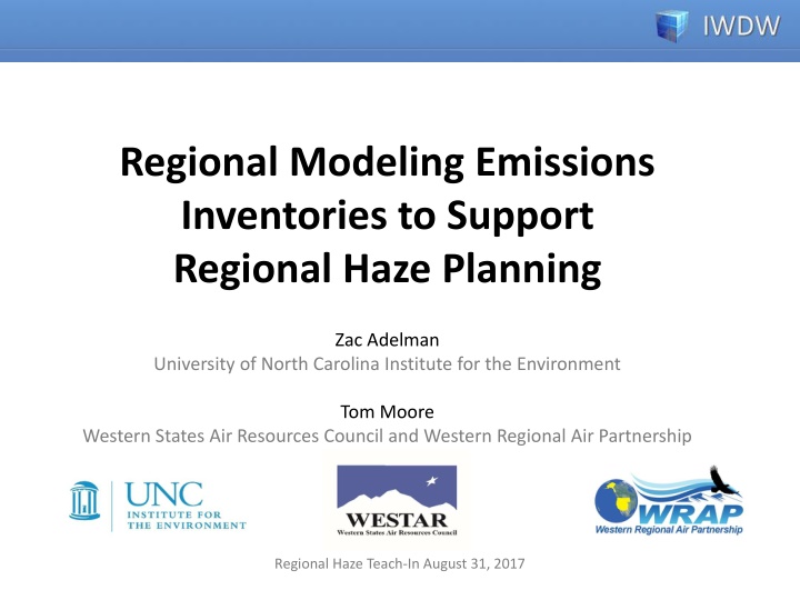 regional modeling emissions inventories