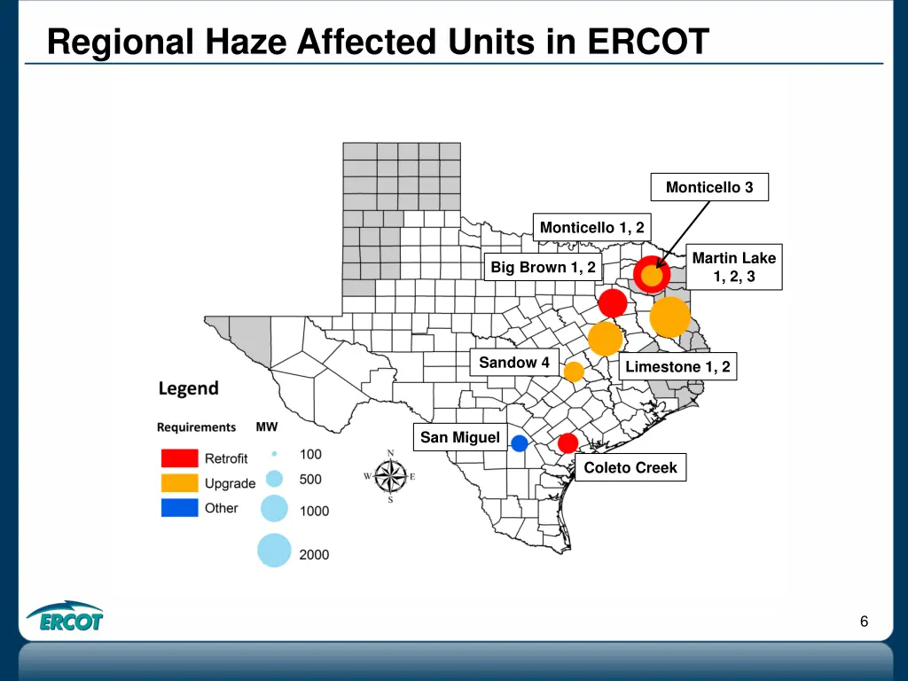 regional haze affected units in ercot