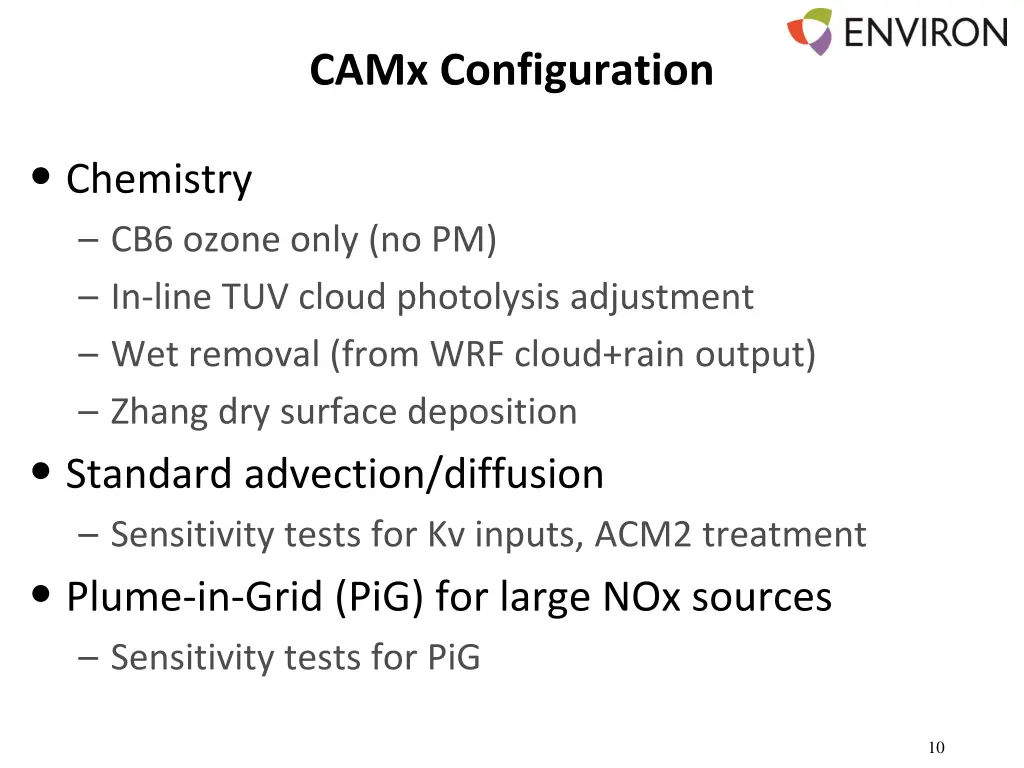 camx configuration