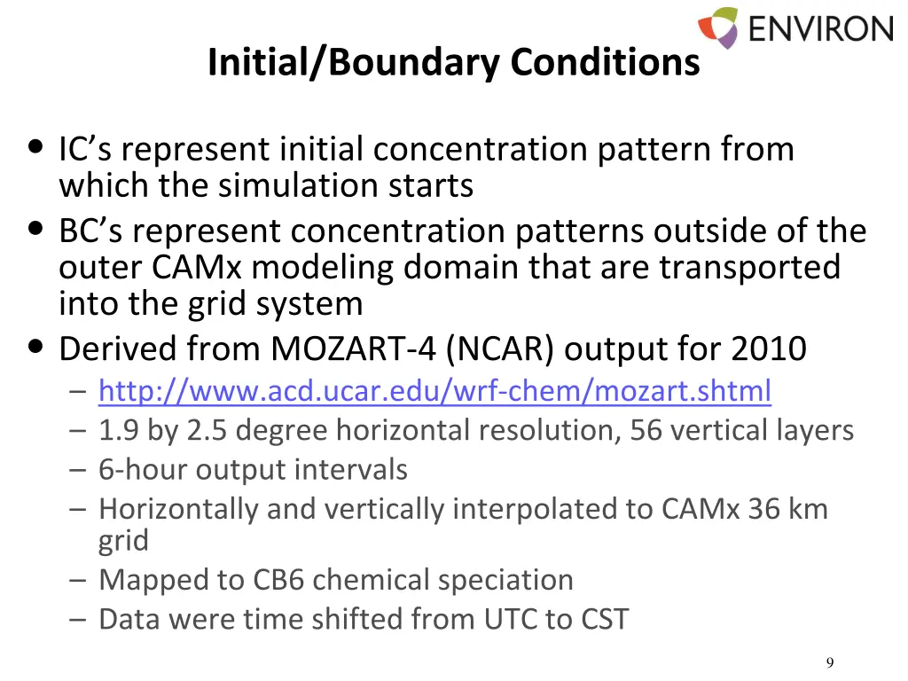 initial boundary conditions