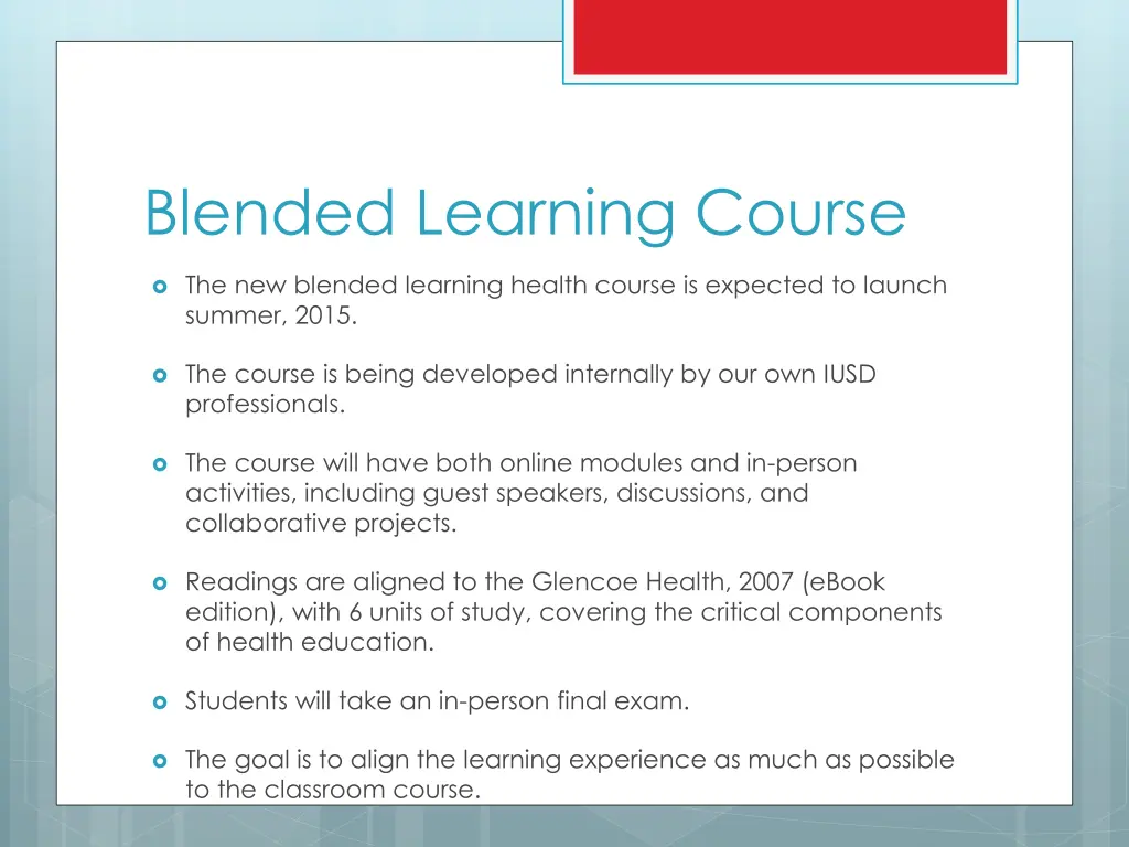 blended learning course