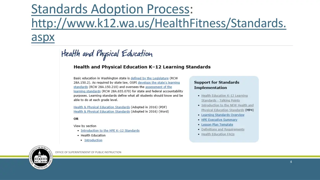 standards adoption process http
