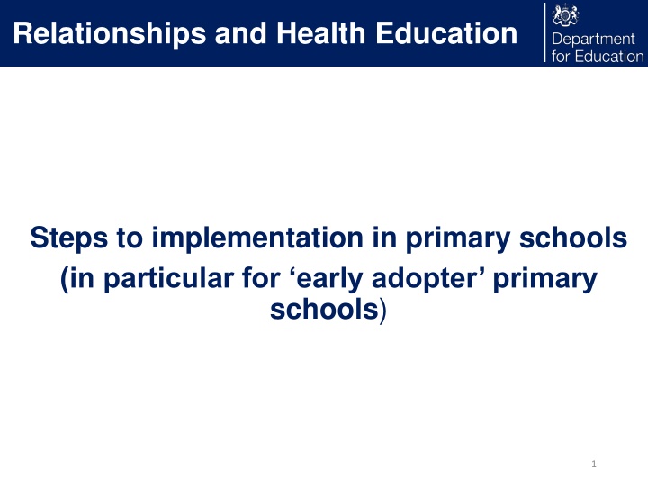 relationships and health education