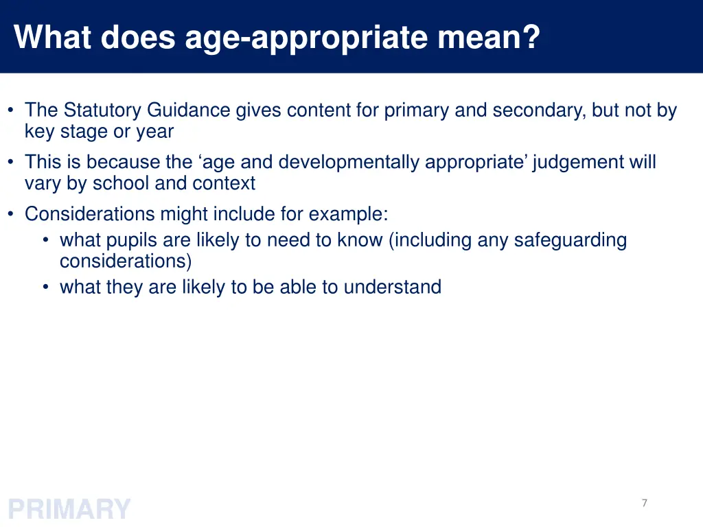 what does age appropriate mean