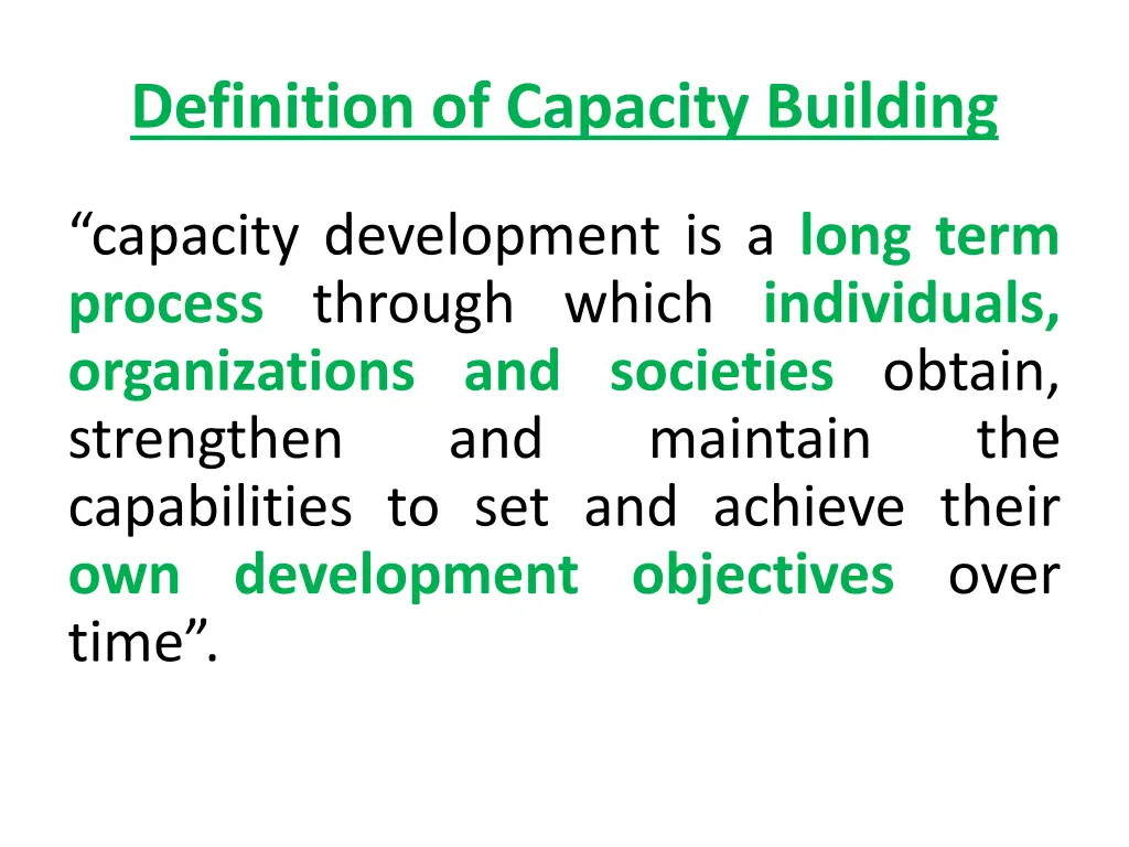 definition of capacity building