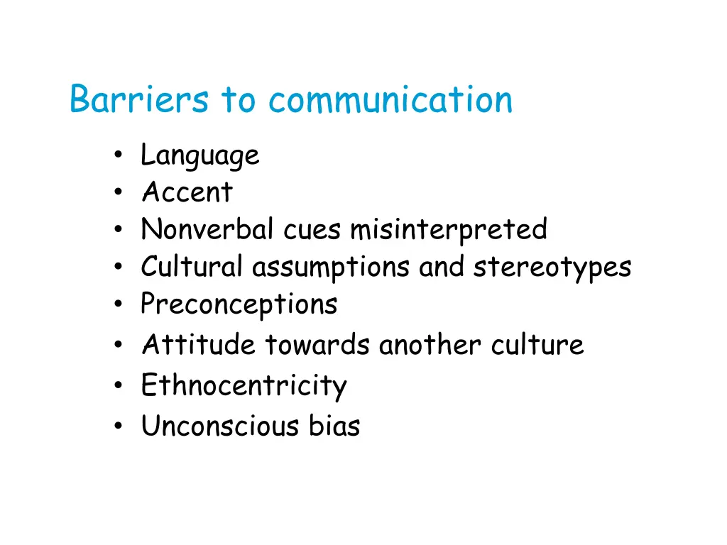 barriers to communication language accent