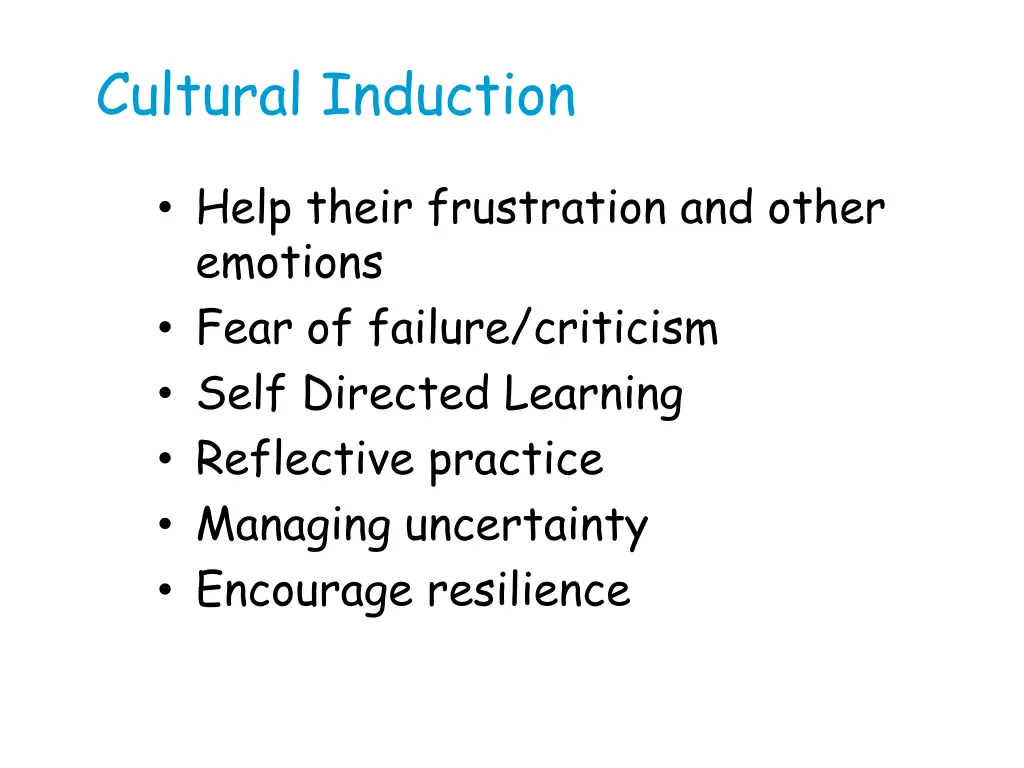 cultural induction 1