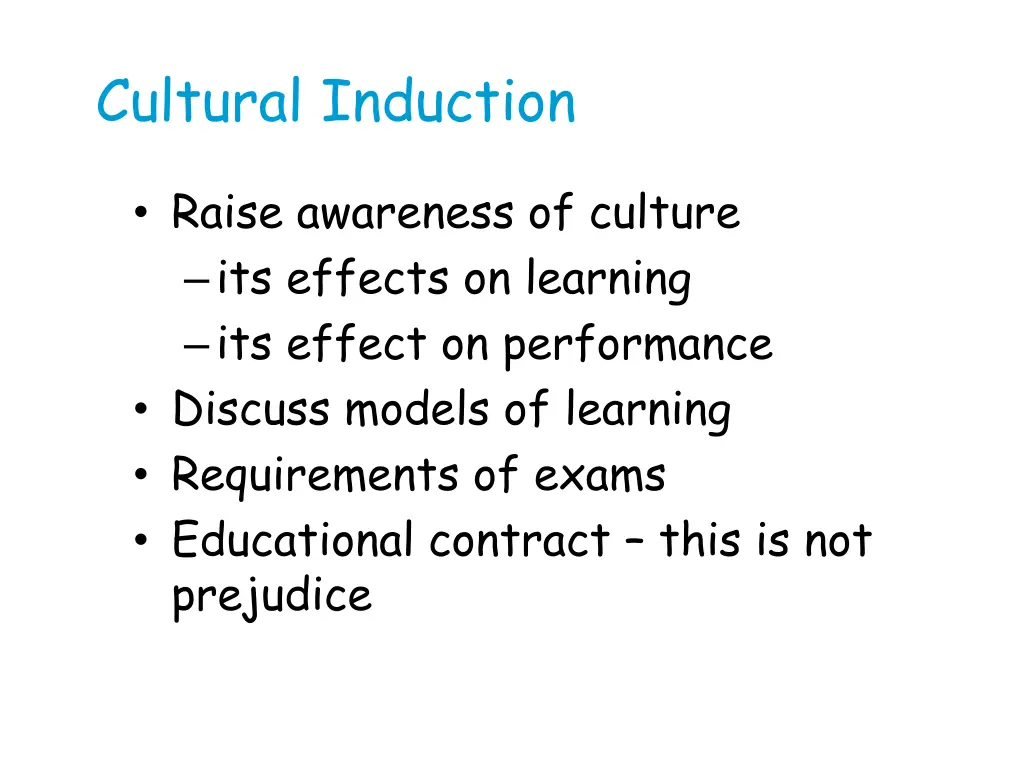 cultural induction