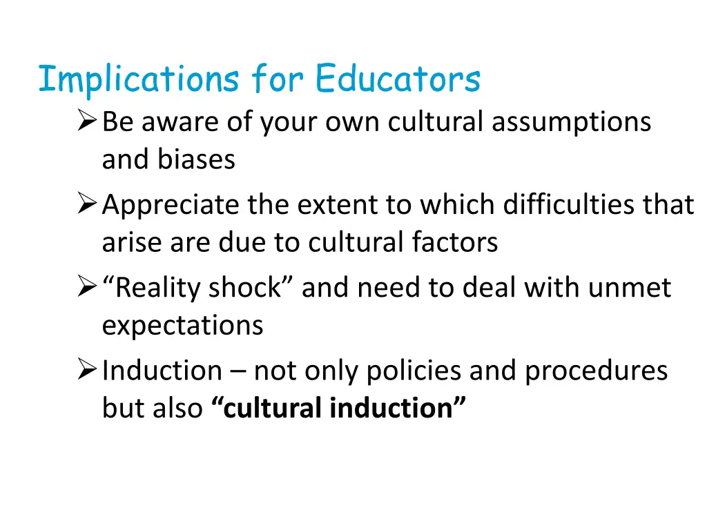 implications for educators be aware of your